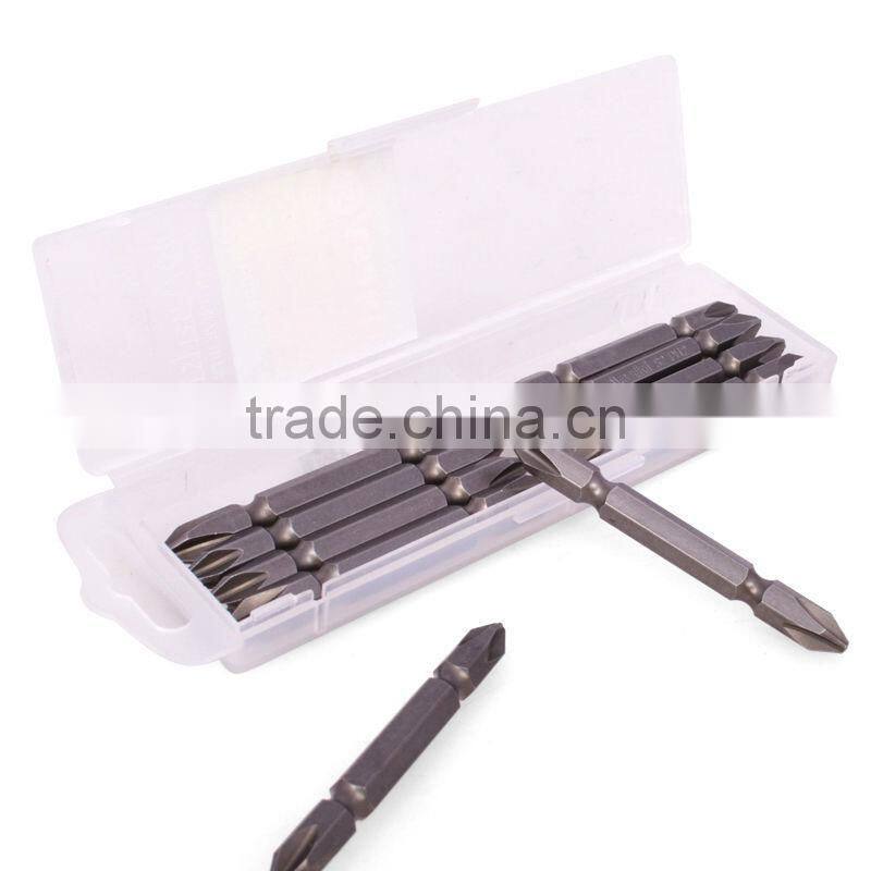 Double end screwdriver bits phillip and flat double head
