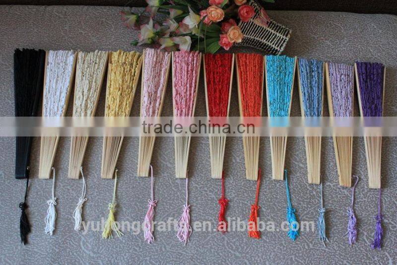 Advertising lace hand folding fan