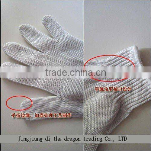 Steel wire gloves of cut resistant level 5 gloves
