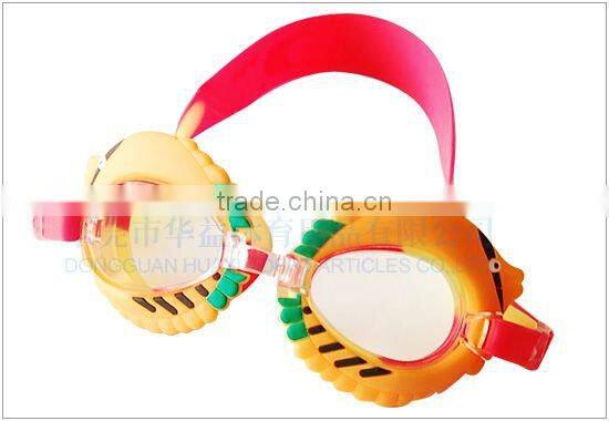 Kids funny silicone swimming caps and glasses