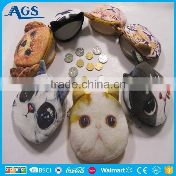 Cartoon lovely design zipper trasparent bag for girl