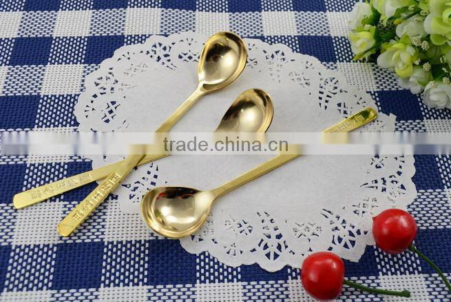 410 stainless steel Partial gold plated flatware,service for 3 birthday and promotional gift flatware wholesale