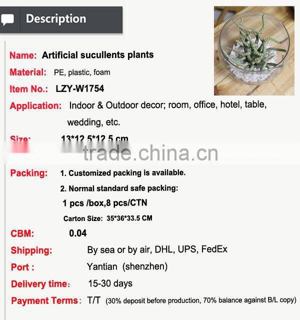 artificial preserved succulents artificial potted mini succulent plants hot sale artificial potted plants