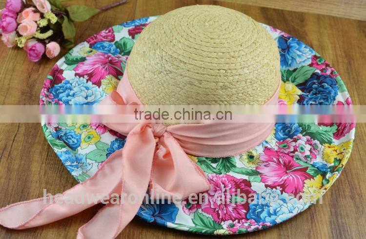 Fashion Summer Womens Straw Hats With Flower Wholesale