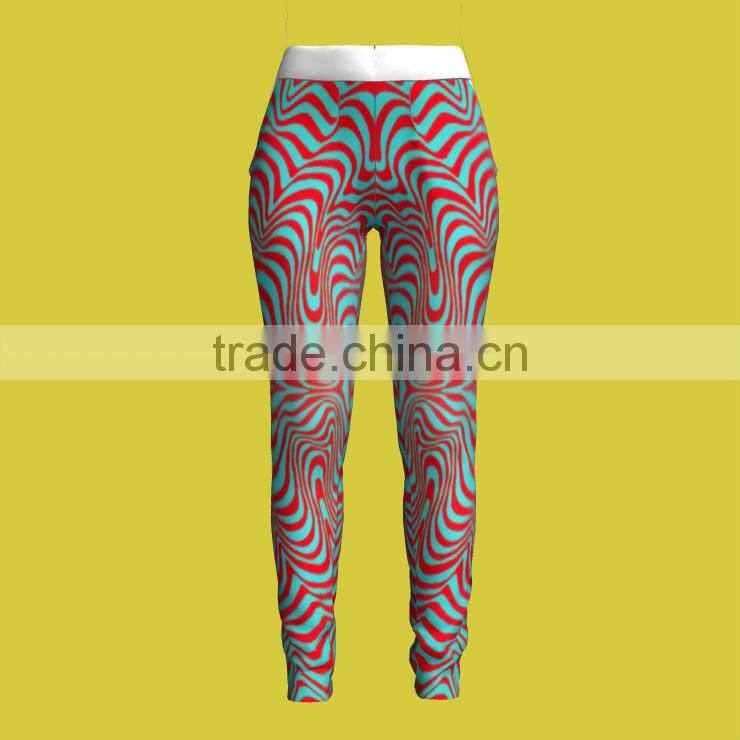 wholesale polyester/spandex heat transfer custom design women fashion leggins, women pants, yoga leggins