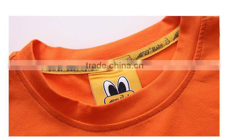 Wholesale Boy kids funny cartoon printed organic cotton T shirt