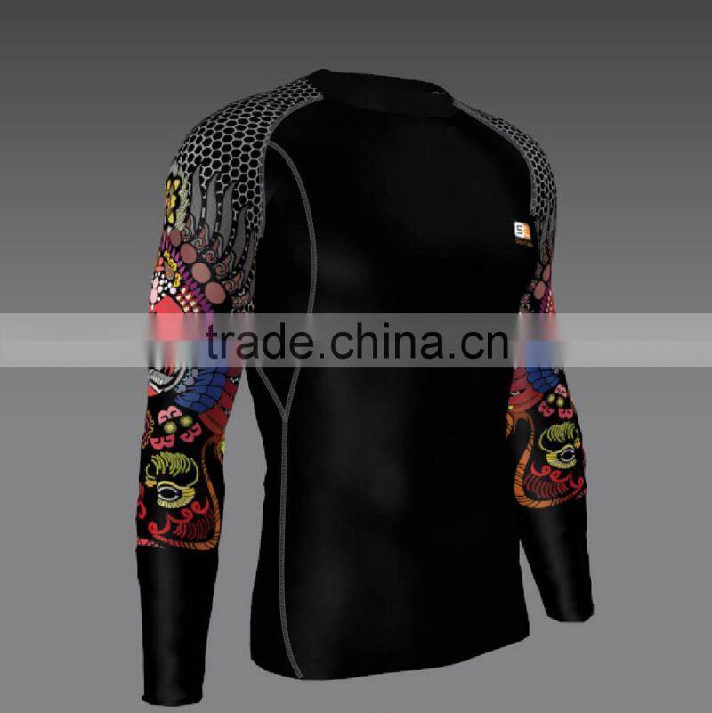 Hongen apparel professional high quality lycra rash guard wholesale