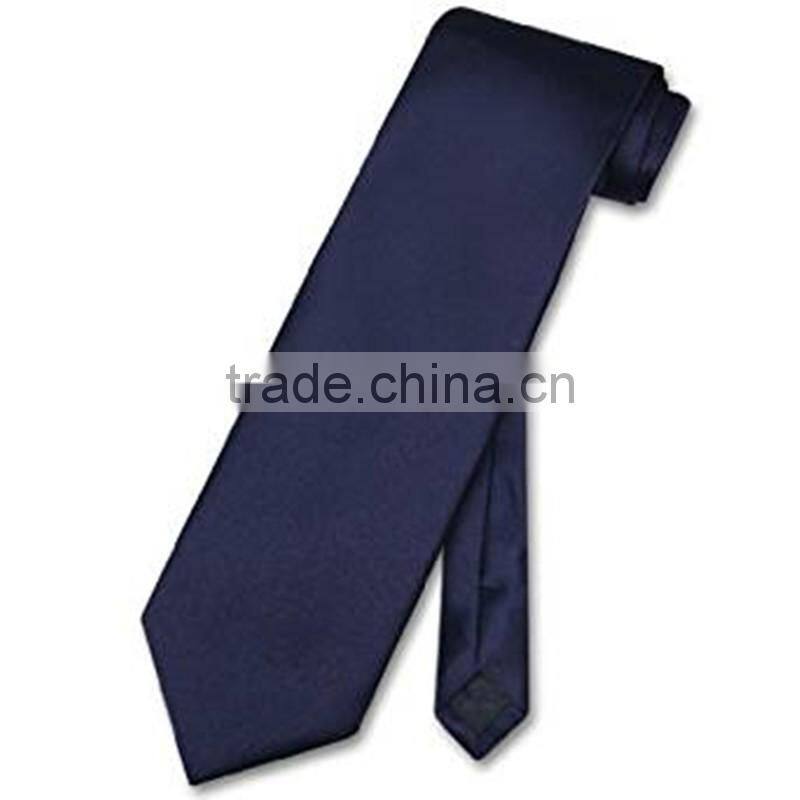 Italian silk polyester necktie solid color