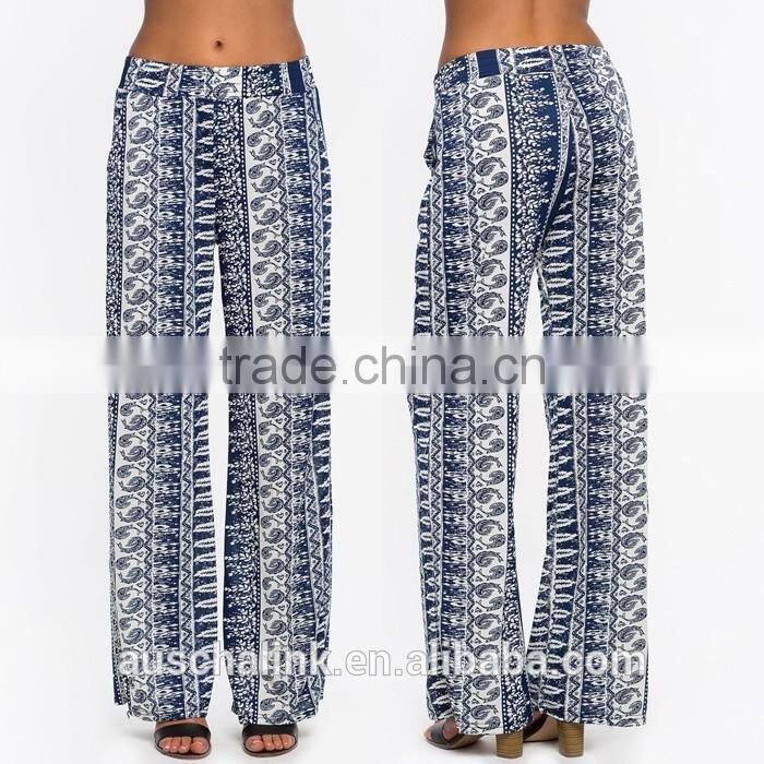best selling ladies wide leg casual boho pants OEM service