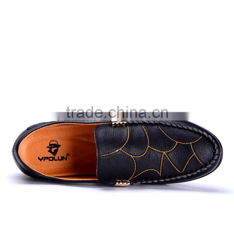 high quality top layer cow leather casual shoes fashion for male, men leather peas shoes casual have sample for adults