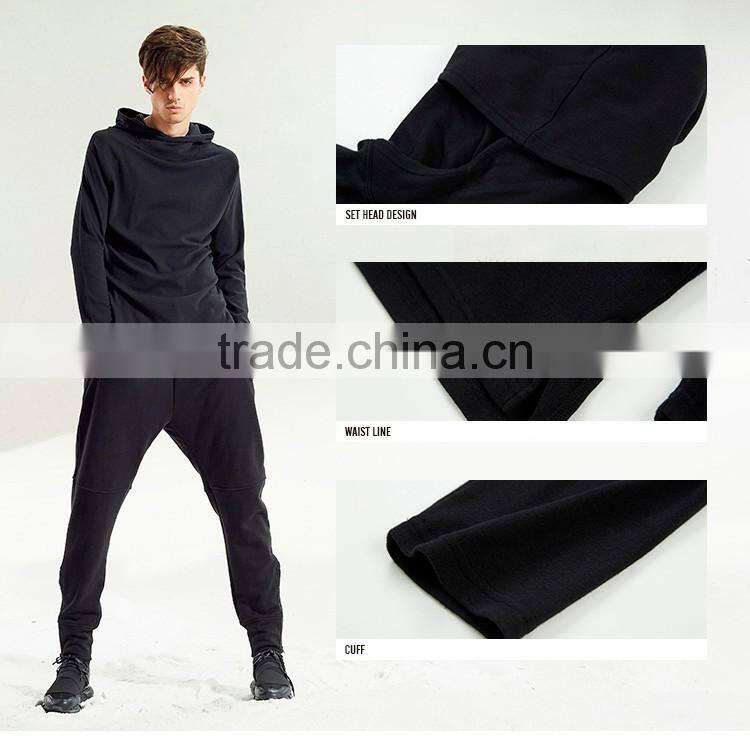 New Wholesale Mens Casual cusom Black Hoodies for men Hooded Hoodie