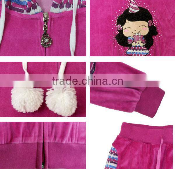 2016 hot high quality fashion cheap velour tracksuits wholesale