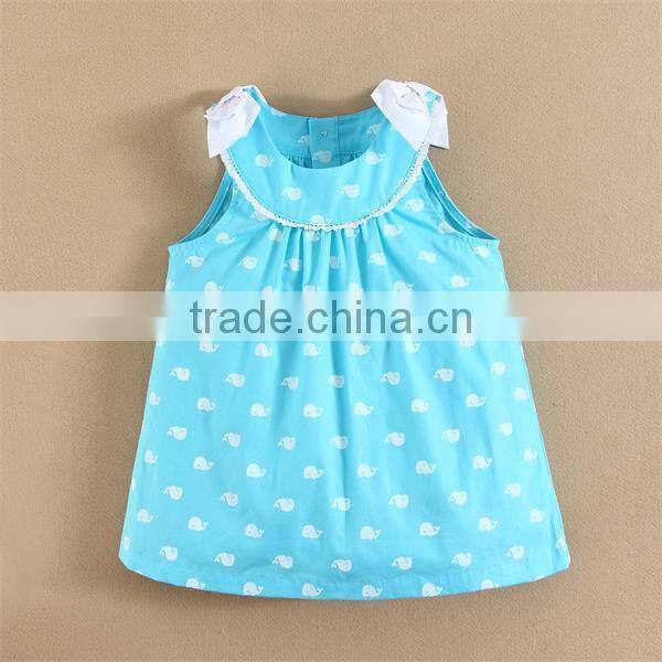Fashion 2015 Newest Summer Woven Design Cotton Baby Top for Girls from 12Months to 6 Years