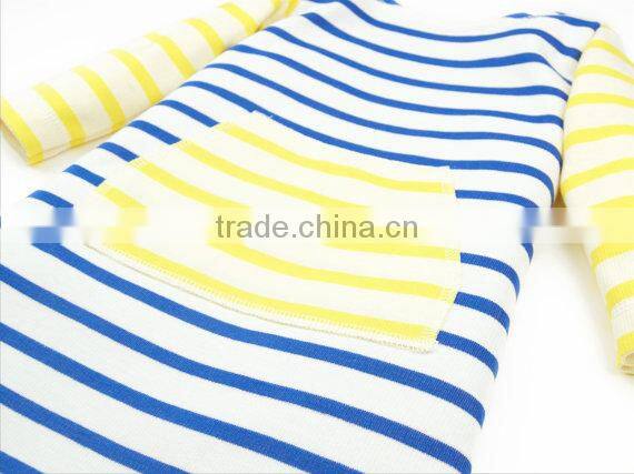 2017 New arrival baby Clothes wholesale Hot sale cotton cheap blue stripe Children's Boutique fashion adult size baby girl dress