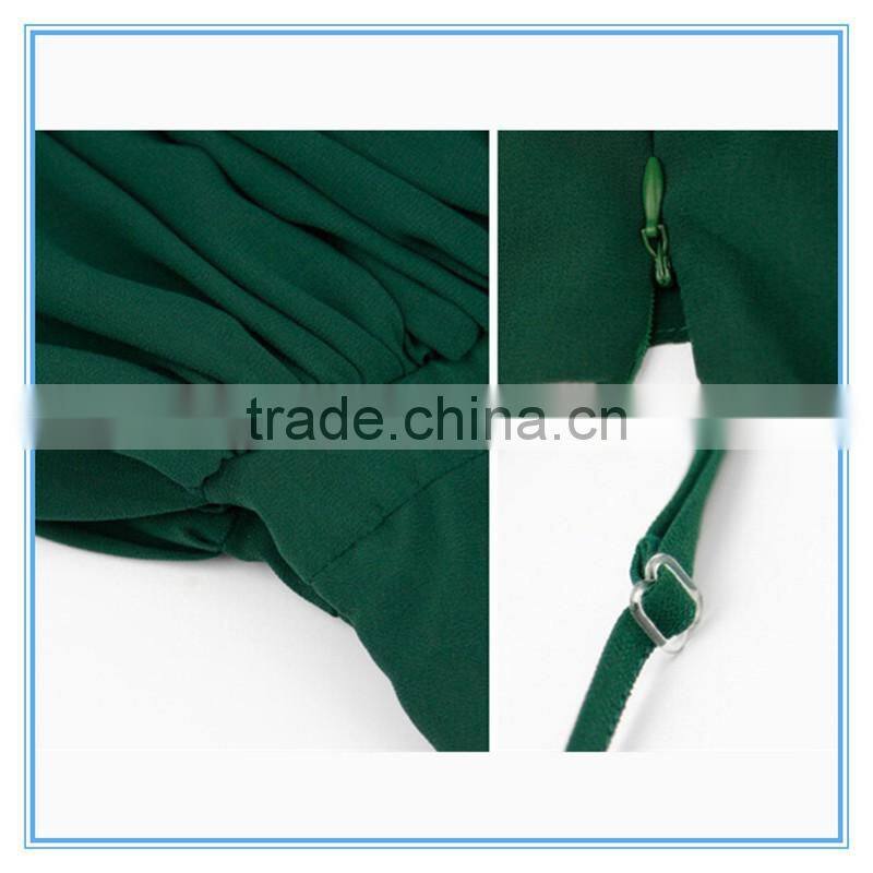 Women Chiffon New Style Empire Waist Green Maxi Dress Long One Piece Dresses