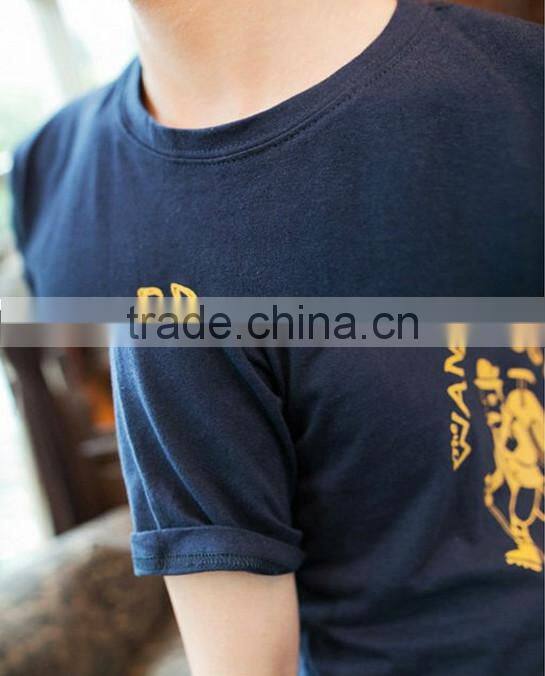Gold Foil Printing Man T Shirt Wholesale