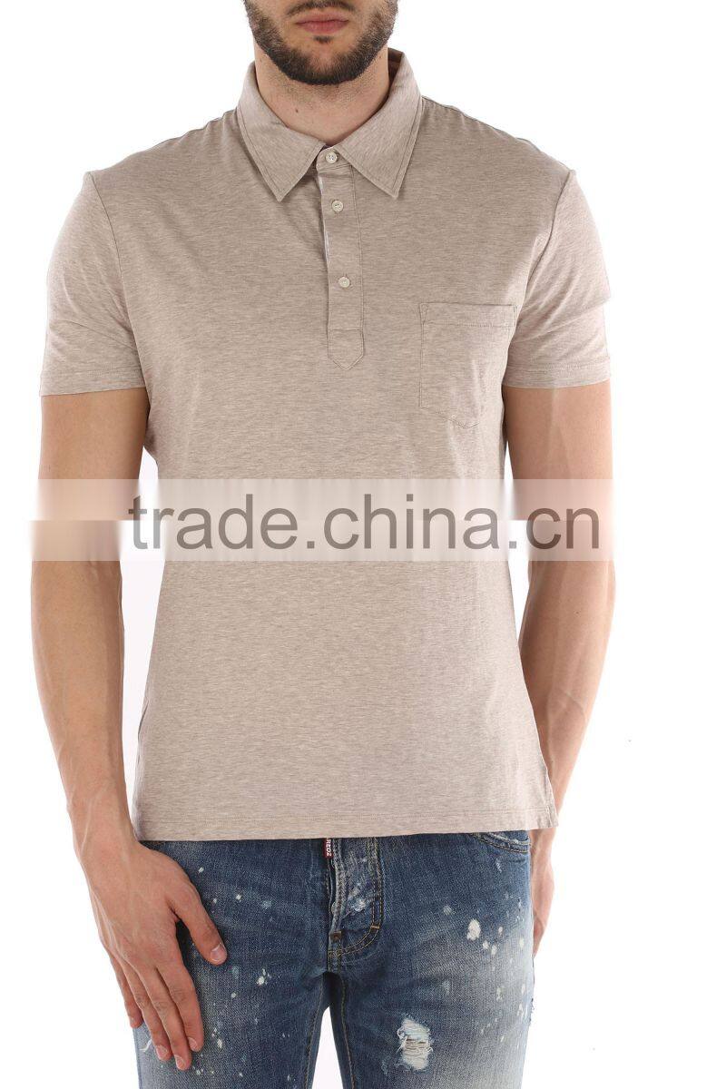 MGOO Promotional Beige Short Sleeve T Shirts With Pocket Blank Dri Fit Polo Shirts Wholesale