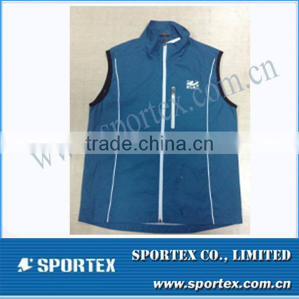 Reflective mens vest jacket with padding