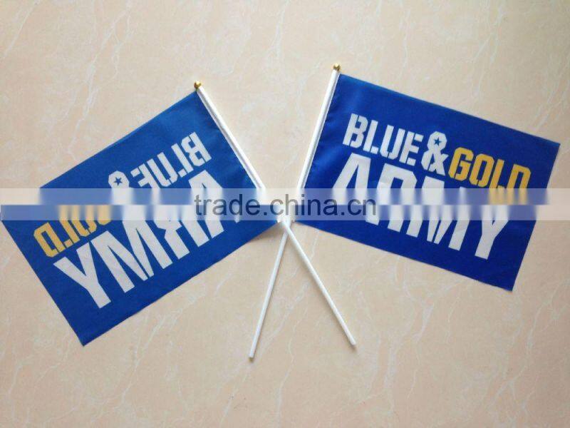 flying logo hand flag