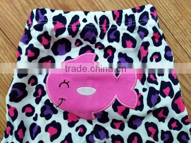 Animal embroidered cotton baby PP pants