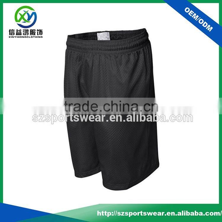 Hot selling Mesh fabric breathable simple design mens gym shorts