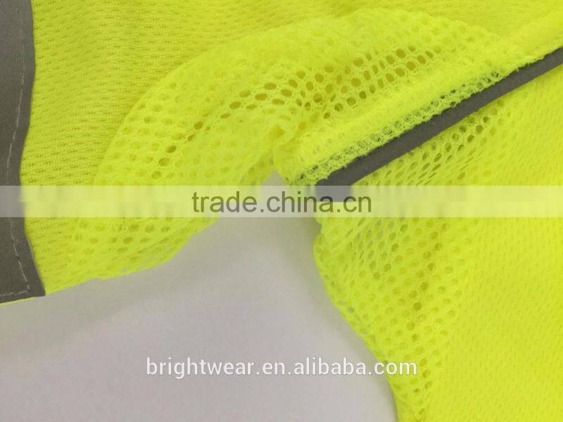 Fluorescent long sleeve hi vis safety Europe birdeye polyester mens reflective polo shirt