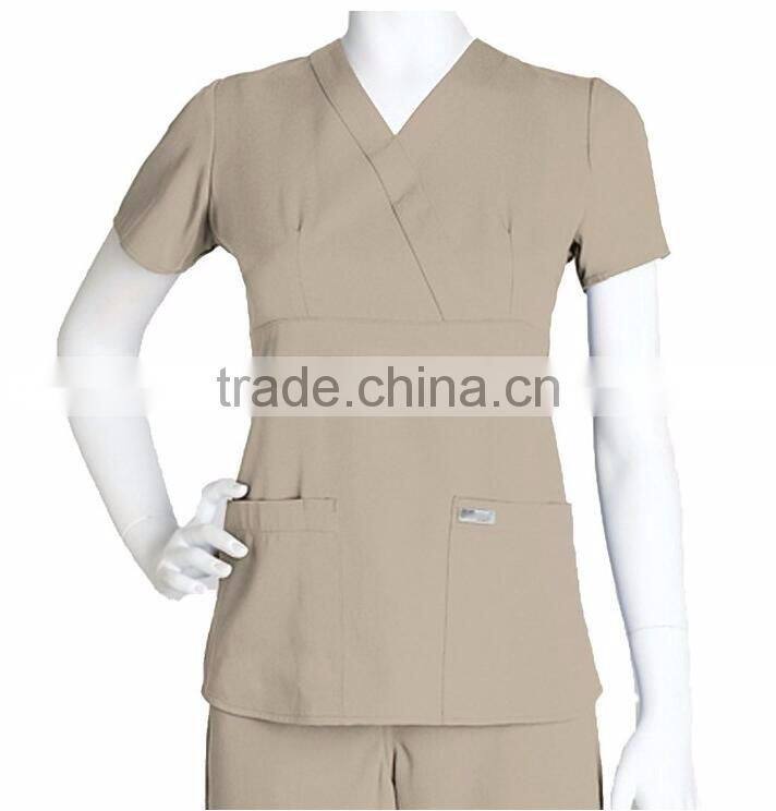 Many color available custom designer medical scrubs nurse dress for women