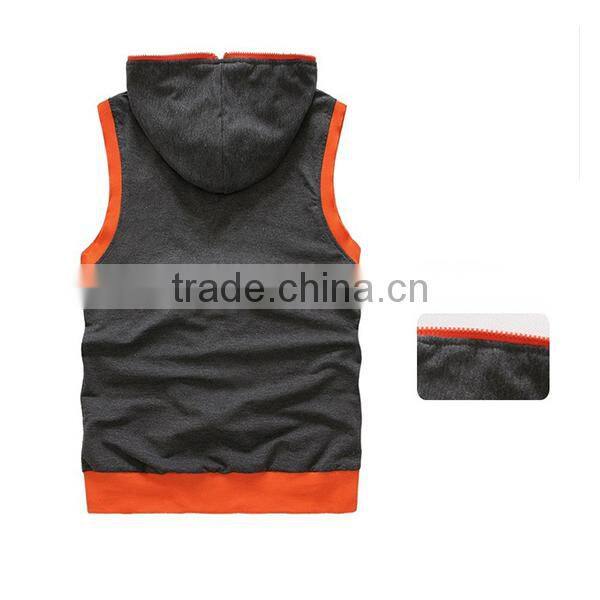 OEM wholesale custom clothing sleeveless hoodies