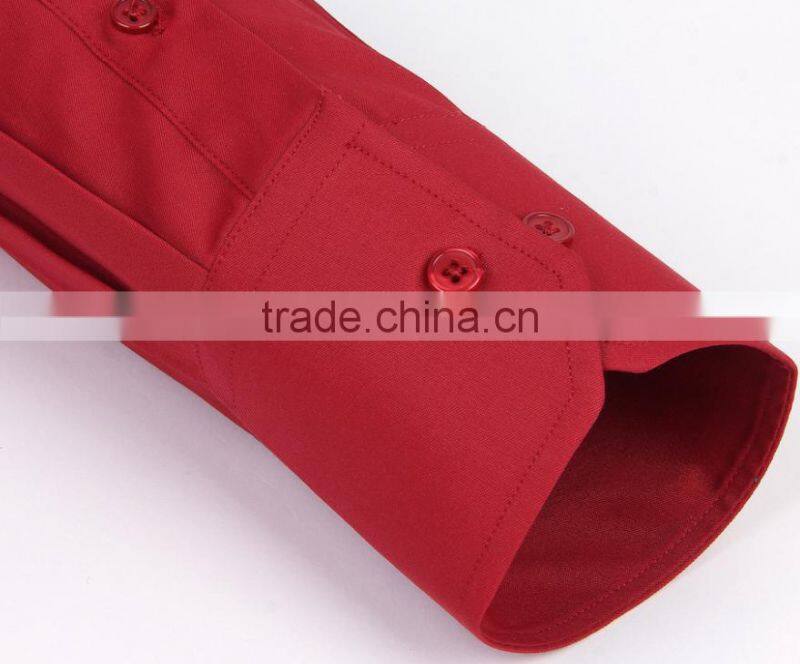 2017 new style solid color mens shirt long sleeve