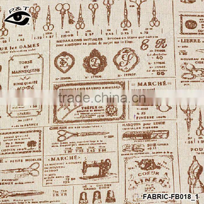 Sewing Tool Printed Canvas Zakka Fabric Western-style Linen&Cotton Fabric Patchwork Textile for Tablecloth 160cm