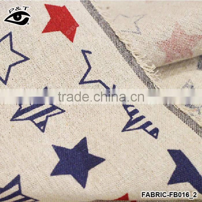 160cm Find Star Printed Canvas vintage canvas textile Linen&Cotton Fabric ZAKKA for Curtain Sofa Cushion DIY