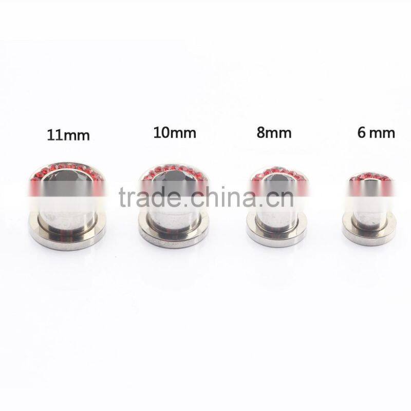 Custom Hollow Surgical Ear Gauge Earrings Flesh Tunnels Piercing Body Jewelry