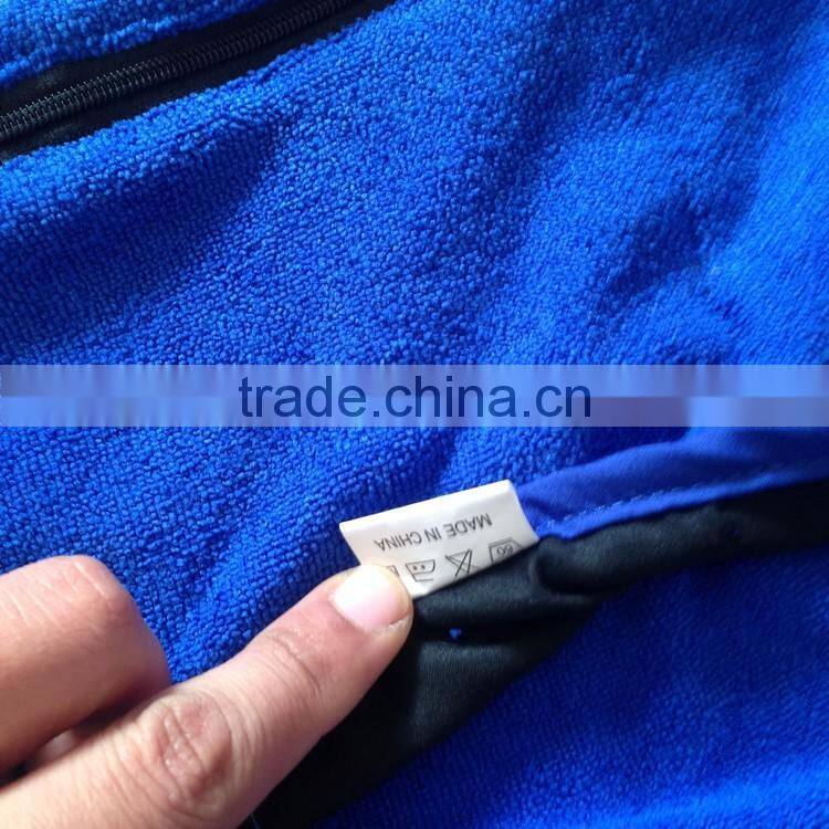 China wholesale microfiber bench towel with zipper pocket