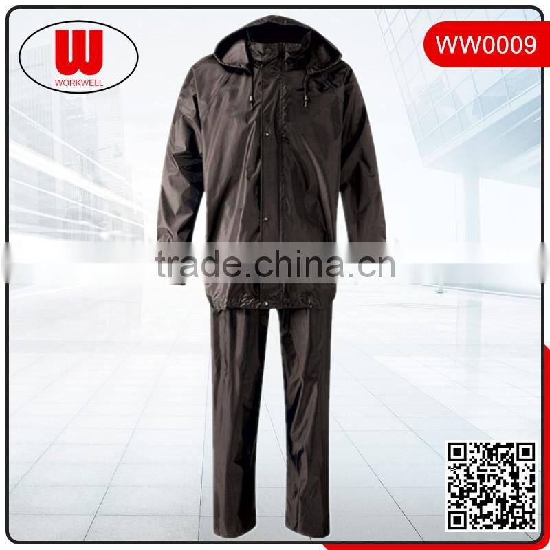 waterproof polyester hi vis rain suit