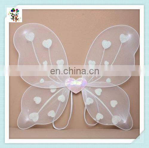 Kids Party Fancy Dress Cheap White Fairy Butterfly Wings HPC-0864