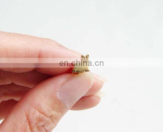 Teeny Tiny Gold Bunny stud Earrings Easter Rabbit Stud Earrings Simple Modern Jewelry