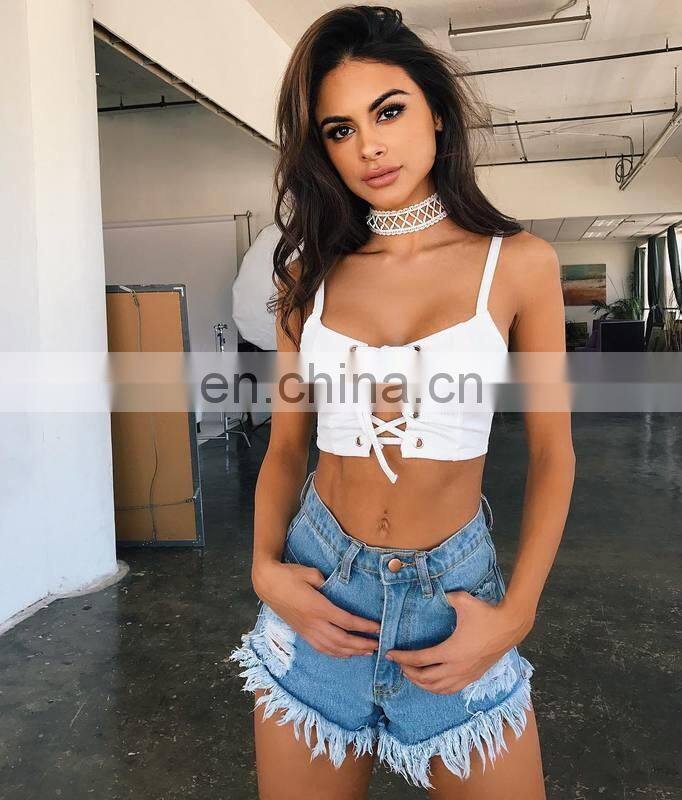 Sexy Ladies Cut-Out Lace up Bra Bralette Bustier Corset Vest Blouse Tank Crop Tops