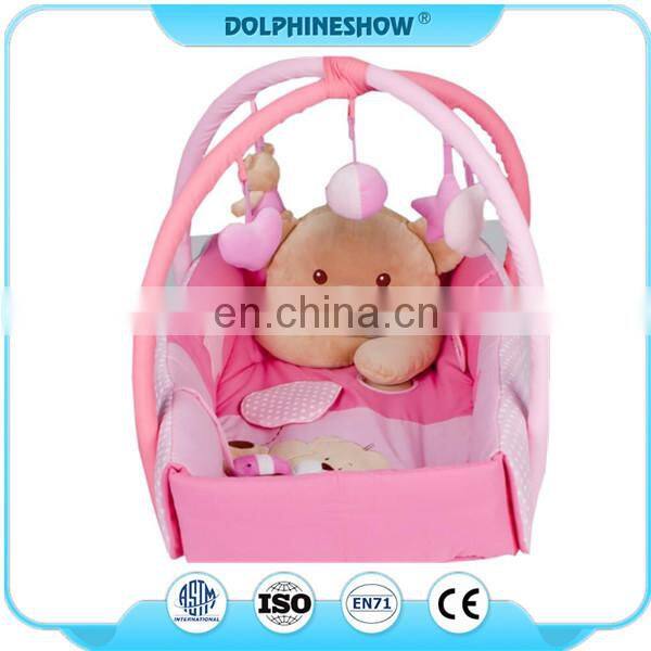 OEM Foldable Baby Play Gym Mat With Teddy Bear Toys