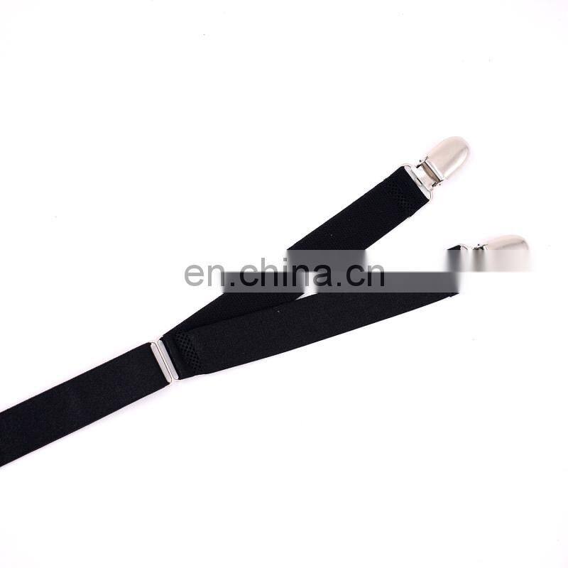2017 yiwu longkang wholesale fashion Metal Button Stretching Shirt Stays Adjustable Size Suspender Most Protective Garter Belts