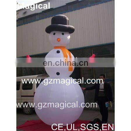 white inflatable snowman decoration for yard