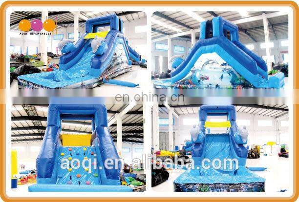 AOQI with free EN14960 certificate inflatable child water slides