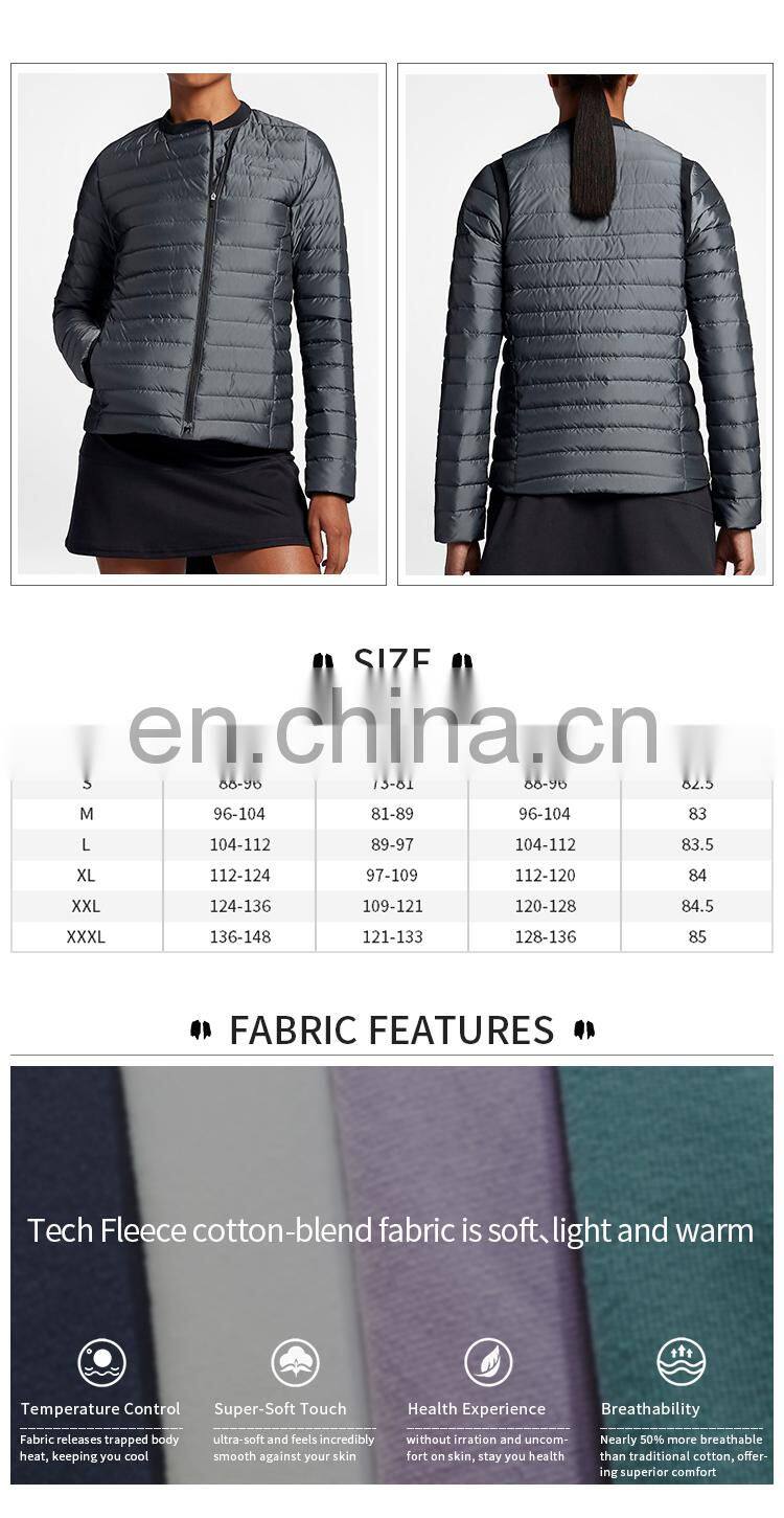 100% polyester lightweight waterproof wholesale blank varsity fashion nylon jackets women