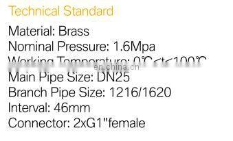 factory supply attractive price water system brass water manifold valve