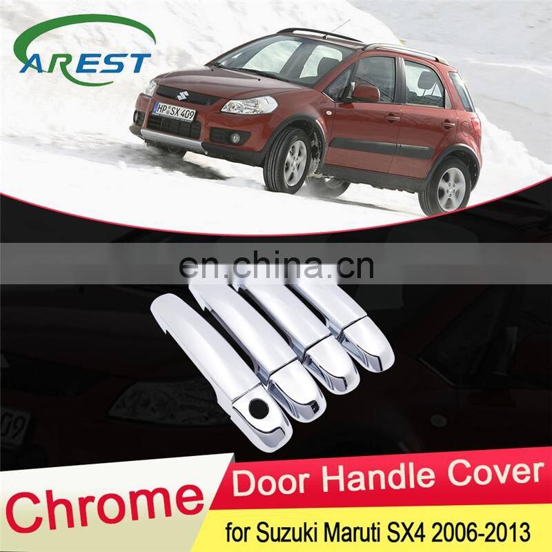for Suzuki Maruti SX4 2006 2007 2008 2009 2010 2011 2012 2013 Chrome Door Handle Cover Exterior Trim Car Stickers Accessories