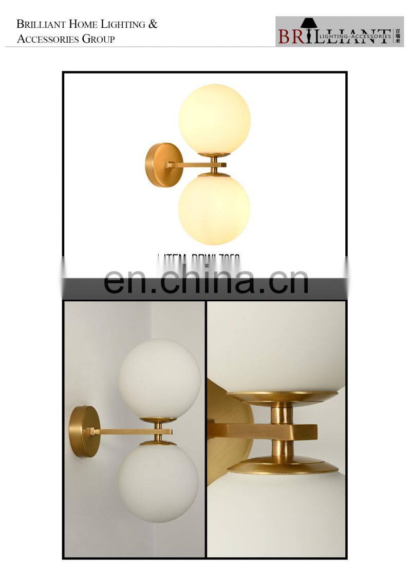 America Iron street light oriental lamp the room glass ball copper wall lamp