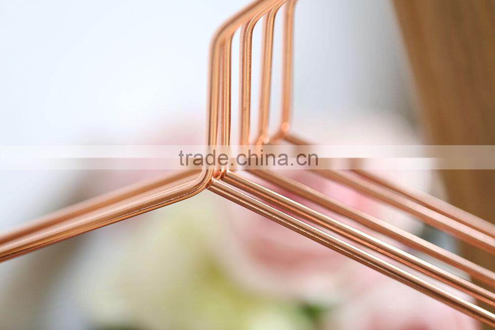 coat copper hanger shirt rose gold metal hanger metal wire coat hangers