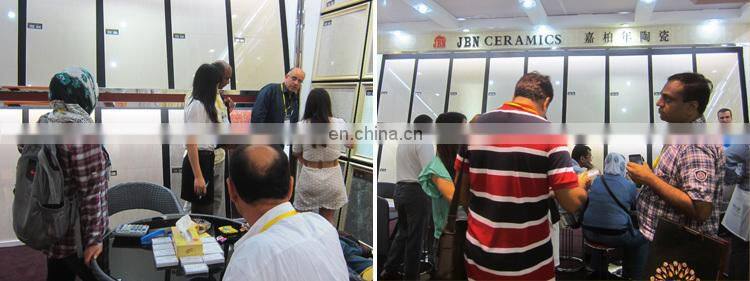 foshan tiles factory vitrified tile black and white polished porcelain floor tile