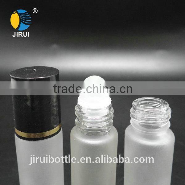 10ml frosted roll on glass bottle with cap
