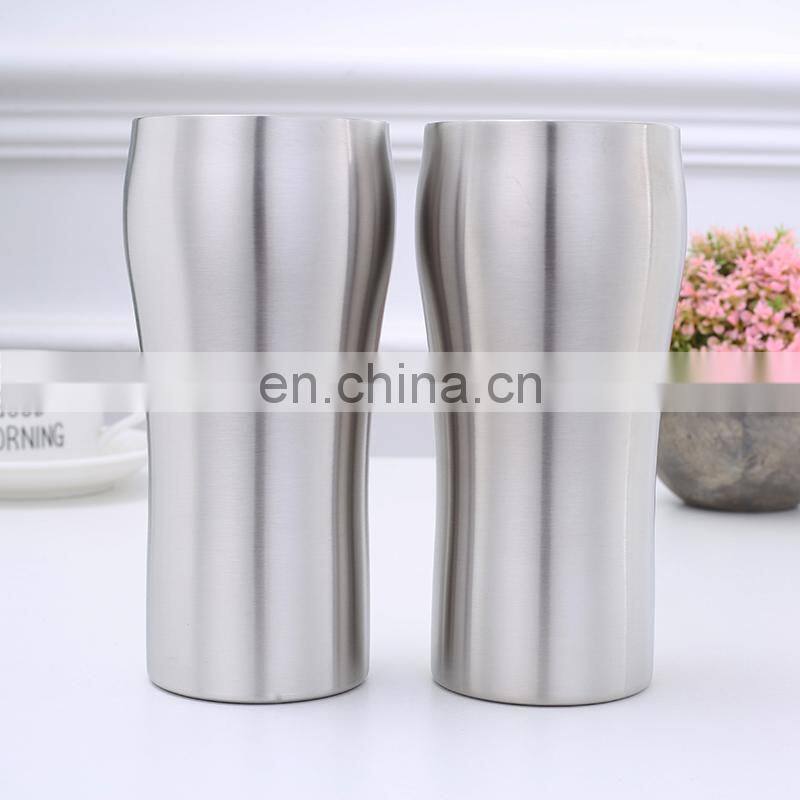 new style 14oz/430ml Double Wall Stemless Wine Tumbler Insulated Stainless Steel beer Cup