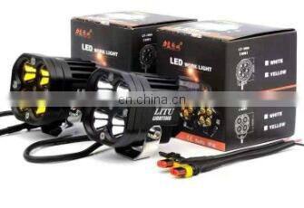 yellow led driving light with black cover led work light light bar